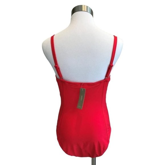 NWOT JCrew $110 Demi Underwire One-Piece Swimsuit 0 Belvedere Red G1738 pool - Picture 4 of 4